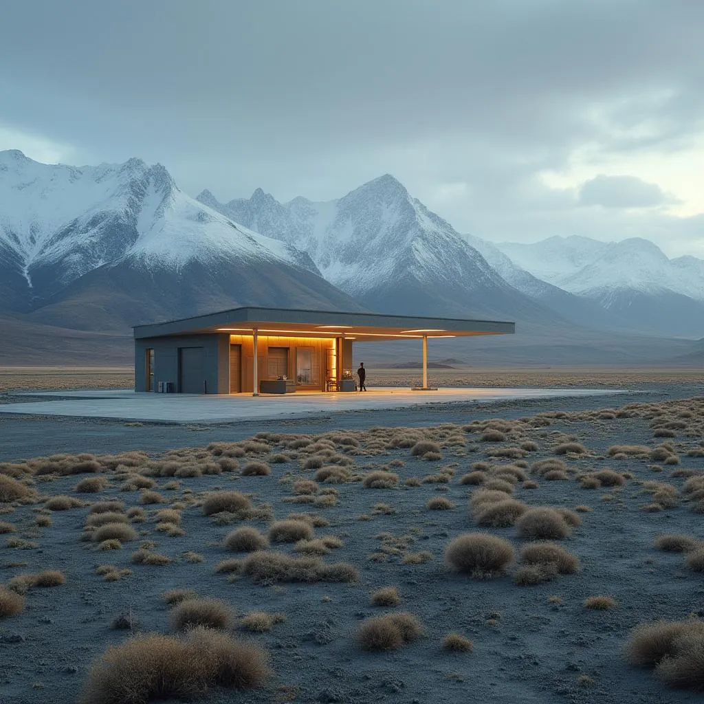 Estación YPF en la Patagonia
